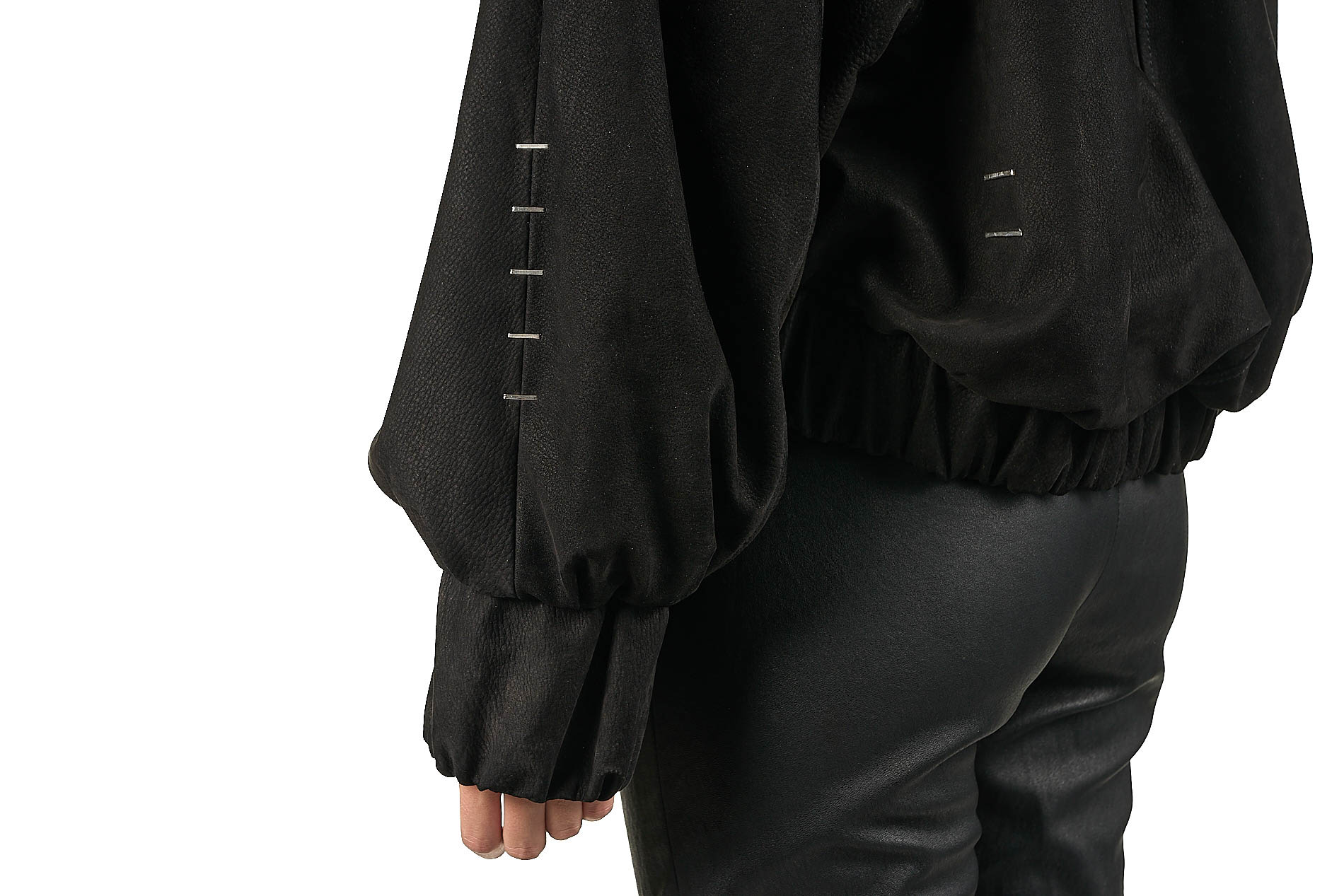 DANIELE BASTA LEATHER AND SILVER JACKET